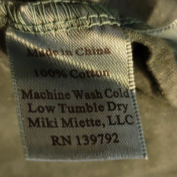 NWT Miki Miette Long Sleeve Infant Shirt in Pine Green Size 9 Months - Picture 6 of 6